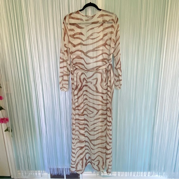 Animal Print Maxi Kimono Size 6 - Picture 10 of 16